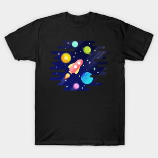 Rocket in Space T-Shirt